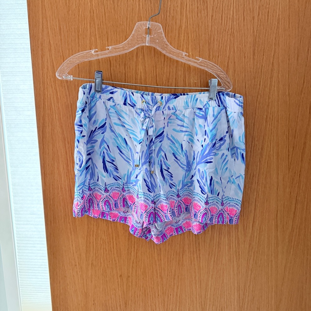 Lilly Pulitzer Blue and Pink Patterned Shorts